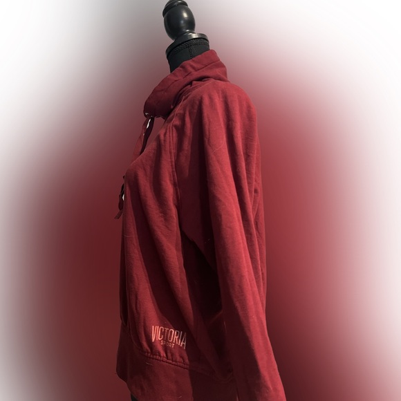 Victoria secret sport maroon red cowl neck workout hoodie - Picture 3 of 3